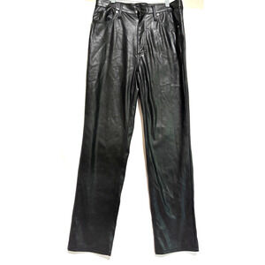 Universal Threads The 90s Straight High Rise Pants Sz 10R Faux Leather biker